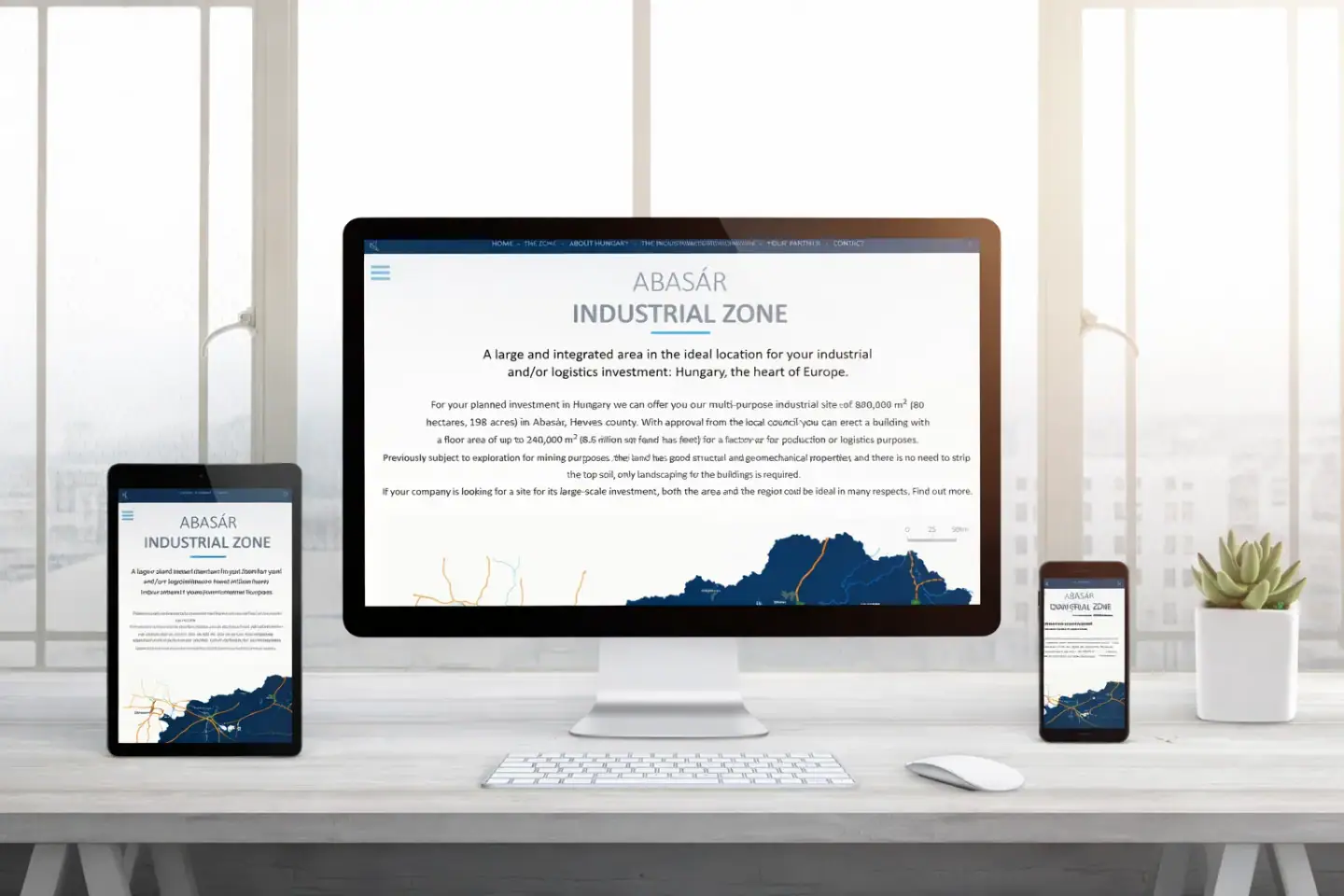 Website für ein Industriegebiet